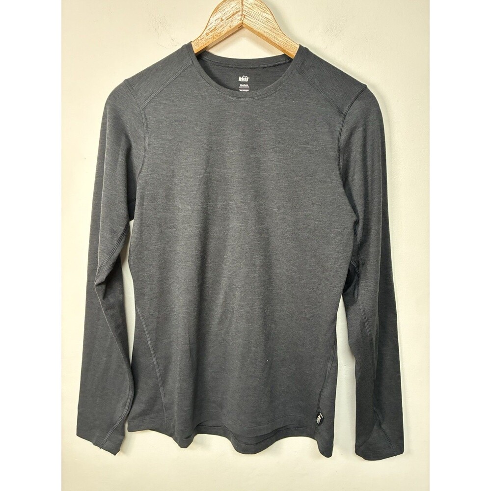 REI Co-op Women's Midweight Long-Sleeve Top AP2 Black Heather Medium Outdoor